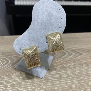 Gold dikdörtgen küpe